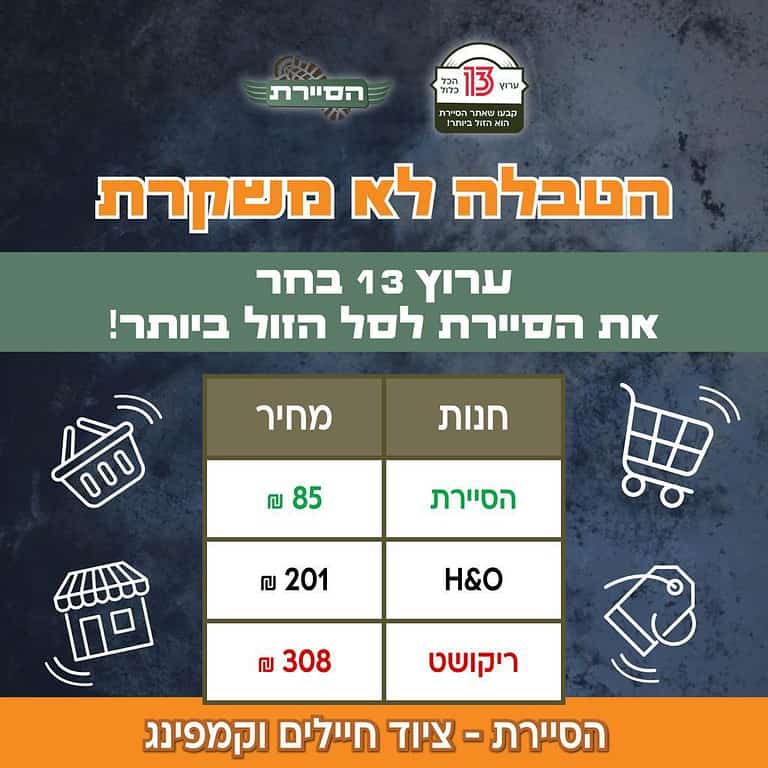 הסיירת. יותר זול מאתר ריקושט.